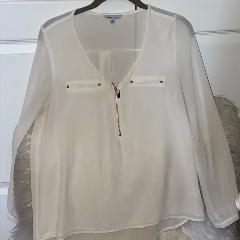 Ladies Naked Zebra Zip up Blouse